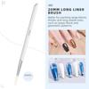 5Pcs Transparent Nail Art Liner Brushes for Nails Fine Drawing Sizes 5/7/9/11/20mm Nail Art Painting Design Tool for Thin Detail, Nail UV Gel Polish