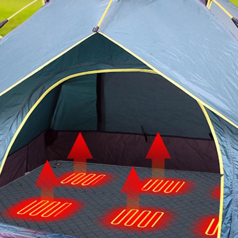 Camping Beheizbare Schlafsackmatte Outdoor Beheizbare Decke USB-Heizer Elektrische Heizdecke für Zelt Outdoor Camping