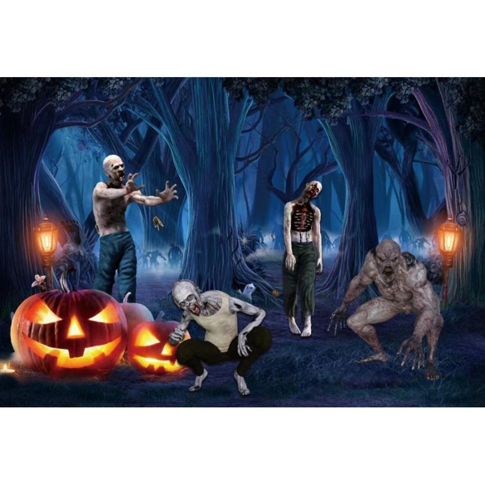 Halloween Decoration Hanging Cloth Pumpkin Lantern Hanging Cloth Home Party Room Decoration