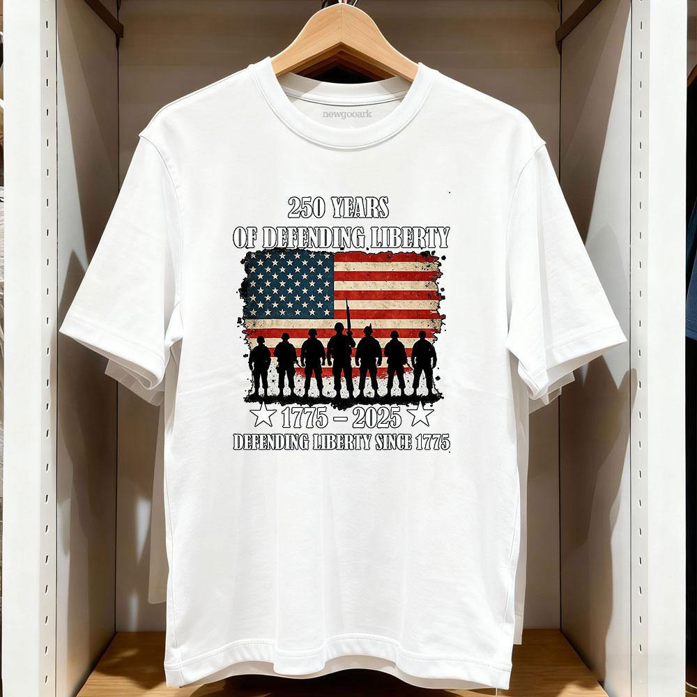 Patriotic USA Army Us Military Parade 250th Anniversary Classic t shirt Women Unisex Casual cotton graphic t shirts Creative S