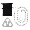 Portable Campfire Tripod Board with Chain, Turn Branches into Tripod, Stainless Corrosion-resistant Accessory Steel Support Plate, Cooking Accessories