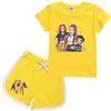 Kids Summer Sport T-Shirt And Shorts 2 Piece Outfit Tracksuit Set Short Sleeve Print Crop Tops With Clothing Set