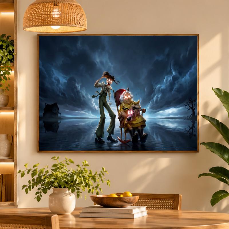 5D Diamond Painting Courage the Cowardly Dog DIY Full Drill Diamond Art Kit Home Decoration