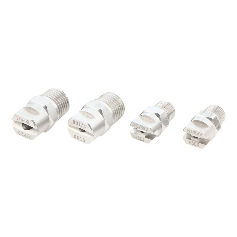 Easy to Install 1/8" 1/4" HVV/HU 304 Stainless Steel Flat Fan Spray Nozzle for Industrial Cleaning Projects