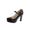 Fashion Spring and Autumn High Heels Women's Platform Pointed Toe Leather Shoes Stiletto Single Shoes
