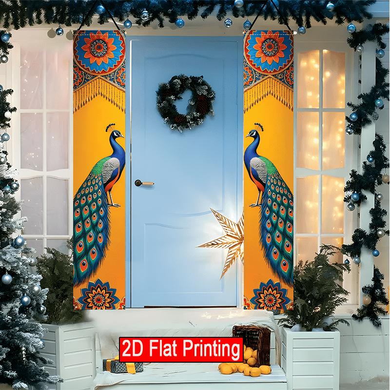 Wedding Door Banner Indian South Asian 1 Pair Polyester 30.48x179.83cm Indoor Outdoor Decor