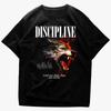 Wolf Cotton TShirt Grunge Gothic Men Fitness Muscle Black Graphic Tee - Men's Summer Cotton Graphic Tee