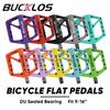 BUCKLOS Bicycle Pedals Sealed Bearing MTB Platform Pedal for Bicycle Mountain Nylon Bike Flat Pedals 9/16'' MTB Road Bike Part