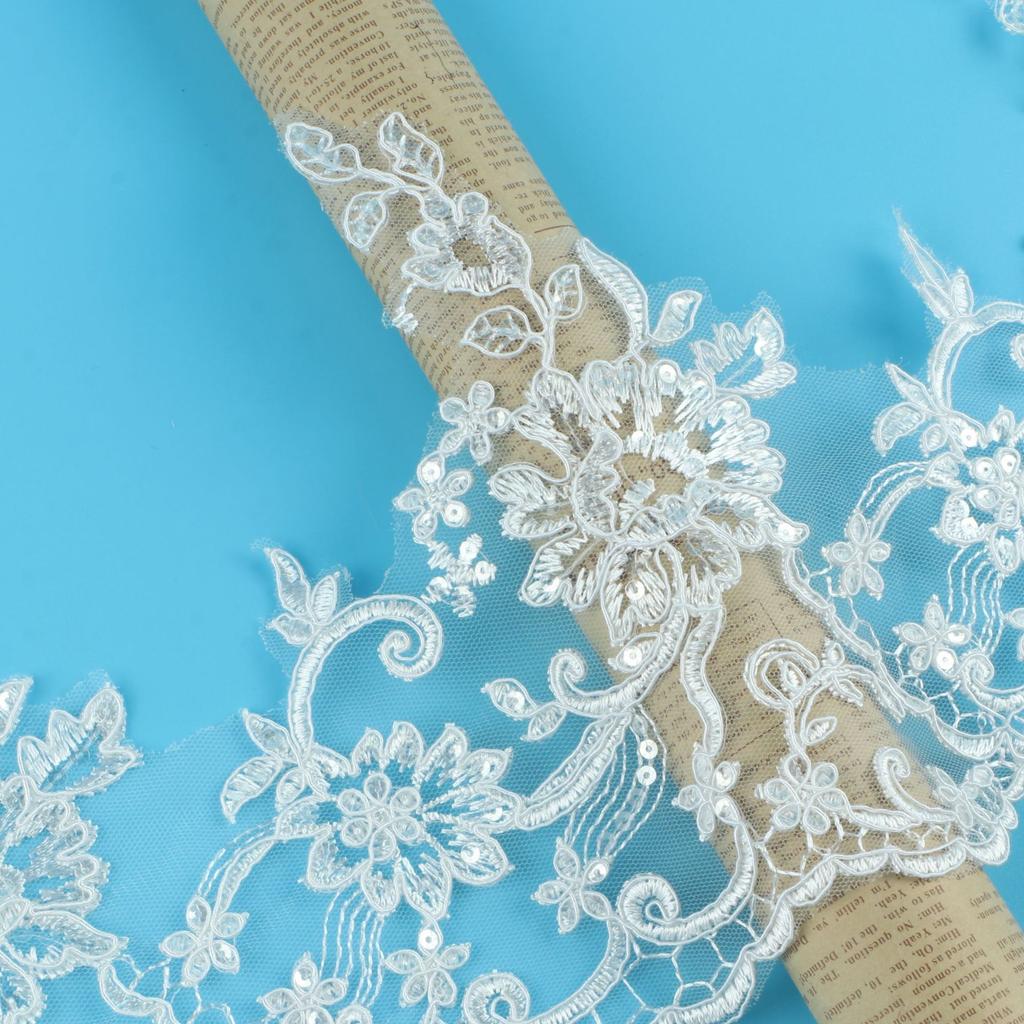 Clothing Accessories Width 21Cm Car Bone Lace Lace Sequins Bridal Dress Accessories Clothing Accessories Materials
