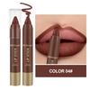 Fit Colors 6 Colors Chocolate Lip Liner Lipstick Pen, Waterproof Matte Nude Brown Lip Pencil, Long Lasting Smudge-Proof Lip Contouring Makeup