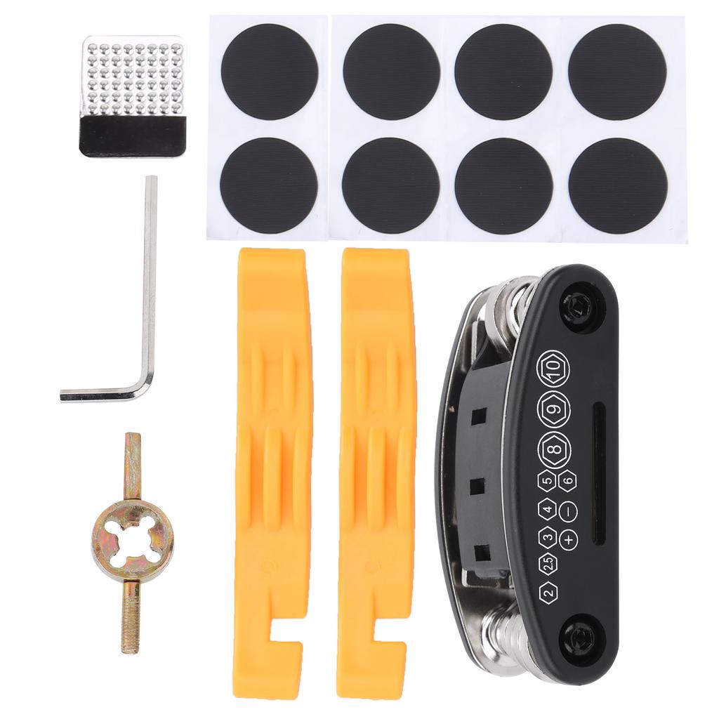 Bicycle 16 in 1 MultiFunctional Tyre Repair Tool Kit Bike Puncture Repair Tool with Bag