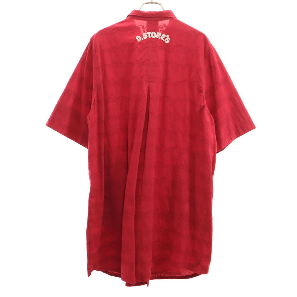 Drug Store's Short Sleeve Shirt Dress F Red Women Used