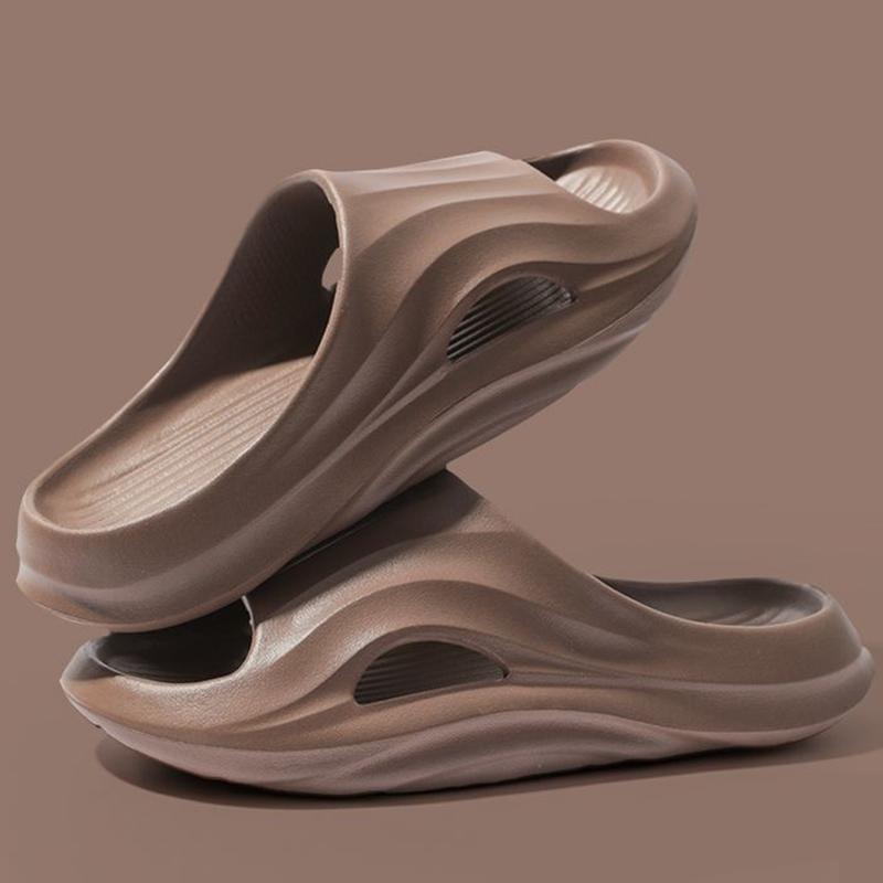 

Lucyever 2025 розовые мягкие домашние тапочки для женщин удобные тапочки на платформе для пар женские нескользящие тапочки для ванной комнаты 44-45 кофейный