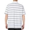 Adidas Embroidered Logo Striped Half-Button Polo Shirt Men Tops White IA8166