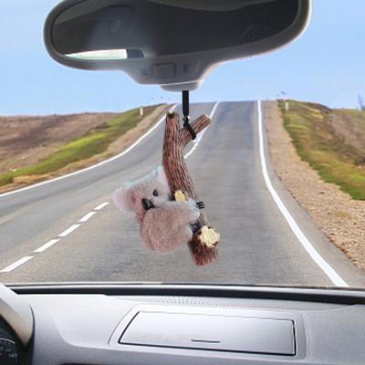 Car Hanging Ornament Koala Turtle Panda Hugs Stump Pendant Rearview Mirror Air Vent Decor Cute Car Interior Accessories