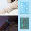 Glow In the Dark Henna Tattoo Sticker Blue Glow Fake Lace Tattoos Luminous Temporary Tattoos  Girls
