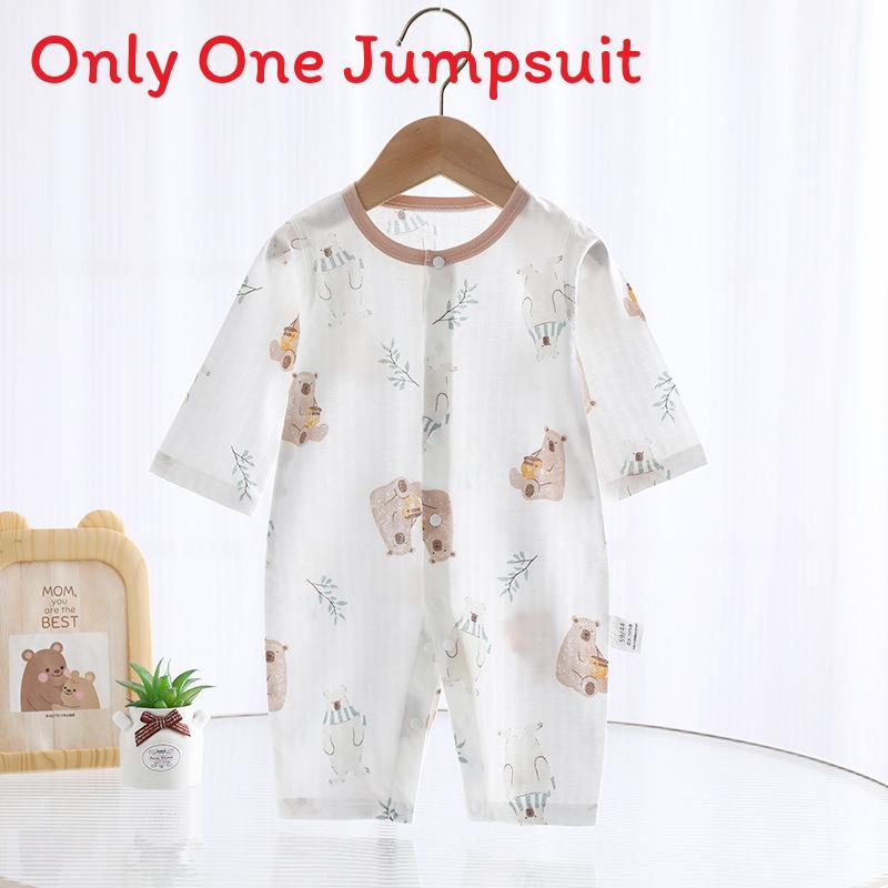 Baby Cotton Romper With Long Sleeves For Newborns Summer Safe Skinfriendly
