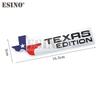 Car Styling Texas Edition 3D Metal Alloy Adhesive Emblem Rear Trunk Badge Fender Sticker Car Body Decal Auto Accessory