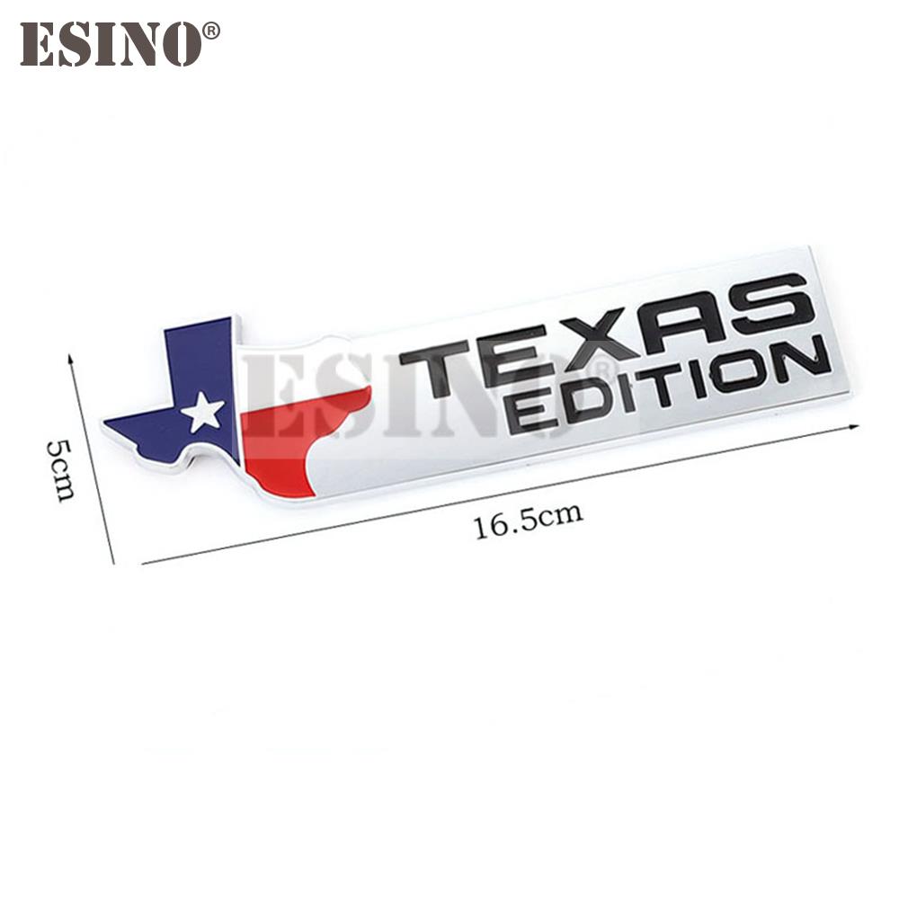 Car Styling Texas Edition 3D Metal Alloy Adhesive Emblem Rear Trunk Badge Fender Sticker Car Body Decal Auto Accessory