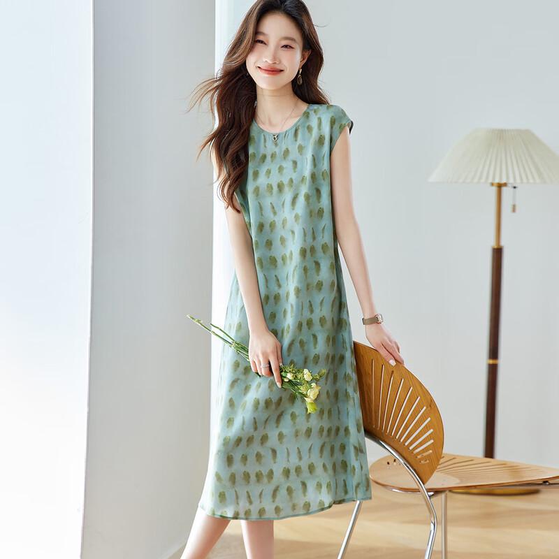 

Srcr 16 Momme Printed Silk Dress XL