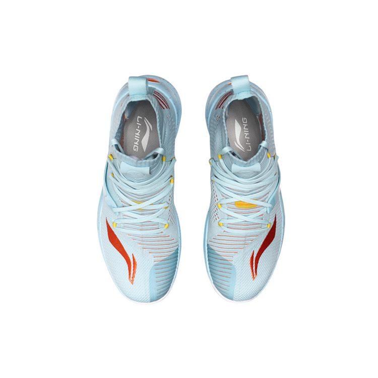 Li Ning Blockade Cushioning Slip Resistant Abrasion Resistant High top Basketball Shoes Men's Blue ABAP057-3