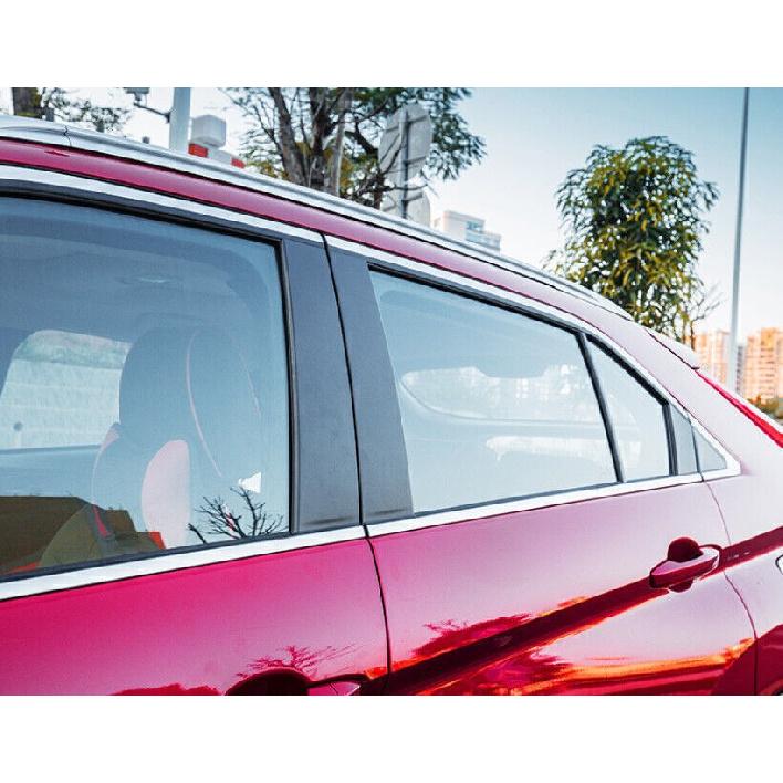 For Mitsubishi Eclipse Cross 2018-2024 Black PC Window Center BC Pillar Cover