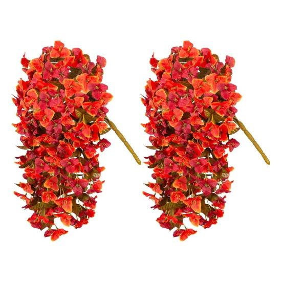 Artificial Bougainvillea Flower Faux Hanging Bougainvillea for Outside Long Trailing Vines Fake Flower for Door Porch Planter Urn Patio Balcony Decor