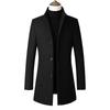 Men's Woolen Mid-Length Trench Coat with Cotton Padding – 2025 Autumn/Winter Style
