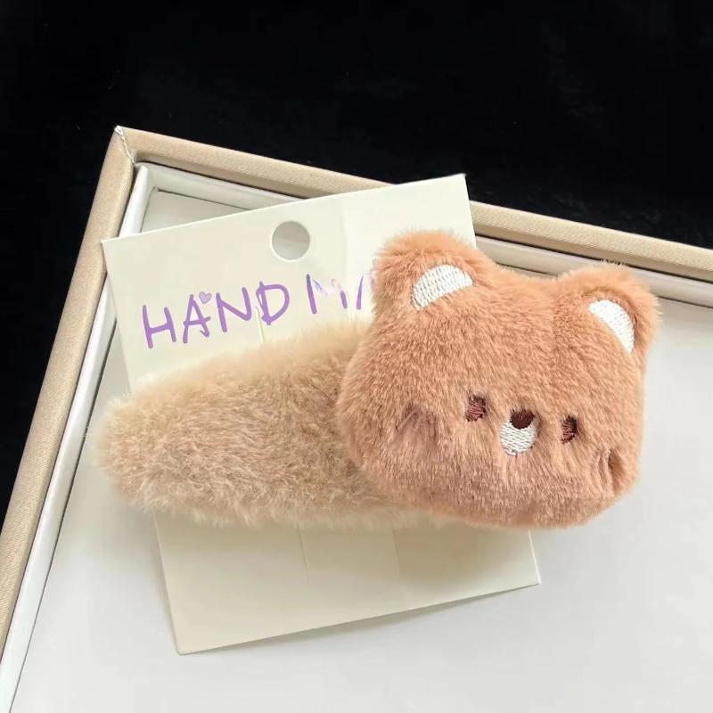 Cute Bunny Plush Hairpin Angel Wing Children Girl Hair Clip Accessories Rabbit Barrettes Headdress Headwear Hairclip Ornaments