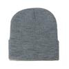 High Quality Solid Color Acrylic Wool Hat Outdoor Warm Cold Hat Monochrome Knitted Hat Pullover Hat for Men and Women