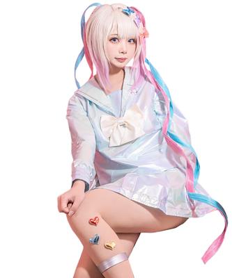 Peruka w zestawie NEEDY GIRL OVER DOSE Cosplay Super Halloween Mundurek Żeglarski Uroczy [milky time] Ame-chan Ten-chan (Super Aniołek-chan)