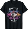 Amateur Radio Operator Microphone Graphic TShirt Short Sleeve Casual Crew Neck Tee