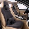 Non-slip Car Plush Cushion Cartoon Panda Backrest Lumbar Support Car Headrest Waist Support  Winter