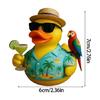 Resins Tropics Duck with Sunglasses and Rainforest Bird Sculpture Beach Themed Accent For Indoor and Outdoor Decoration