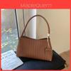 Girls Candy Color Small Handbag With Woven Texture For Daily Casual Use