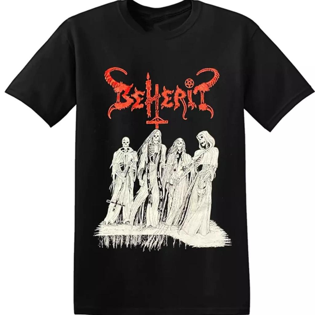 VTG Beherit band T-shirt zwart Korte mouw Alle Maten S-4XL
