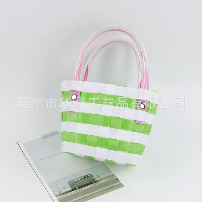 Mini Handbag Sweet Three-dimensional Flower Plastic Woven Basket 100-day Banquet Bridesmaid Gift Basket