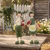 Cute Pastoral Style Resin Ornaments: Rural Couple for Home or Valentine's Decor