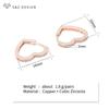 Fashion Rose Gold Color Heart Shape Drop Earrings For Women Girl Jewelry Gift Trendy Elegant Cubic Zircon Eardrop