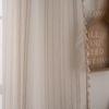 Jingga Translucent Linen Sheer Curtain with Tassels