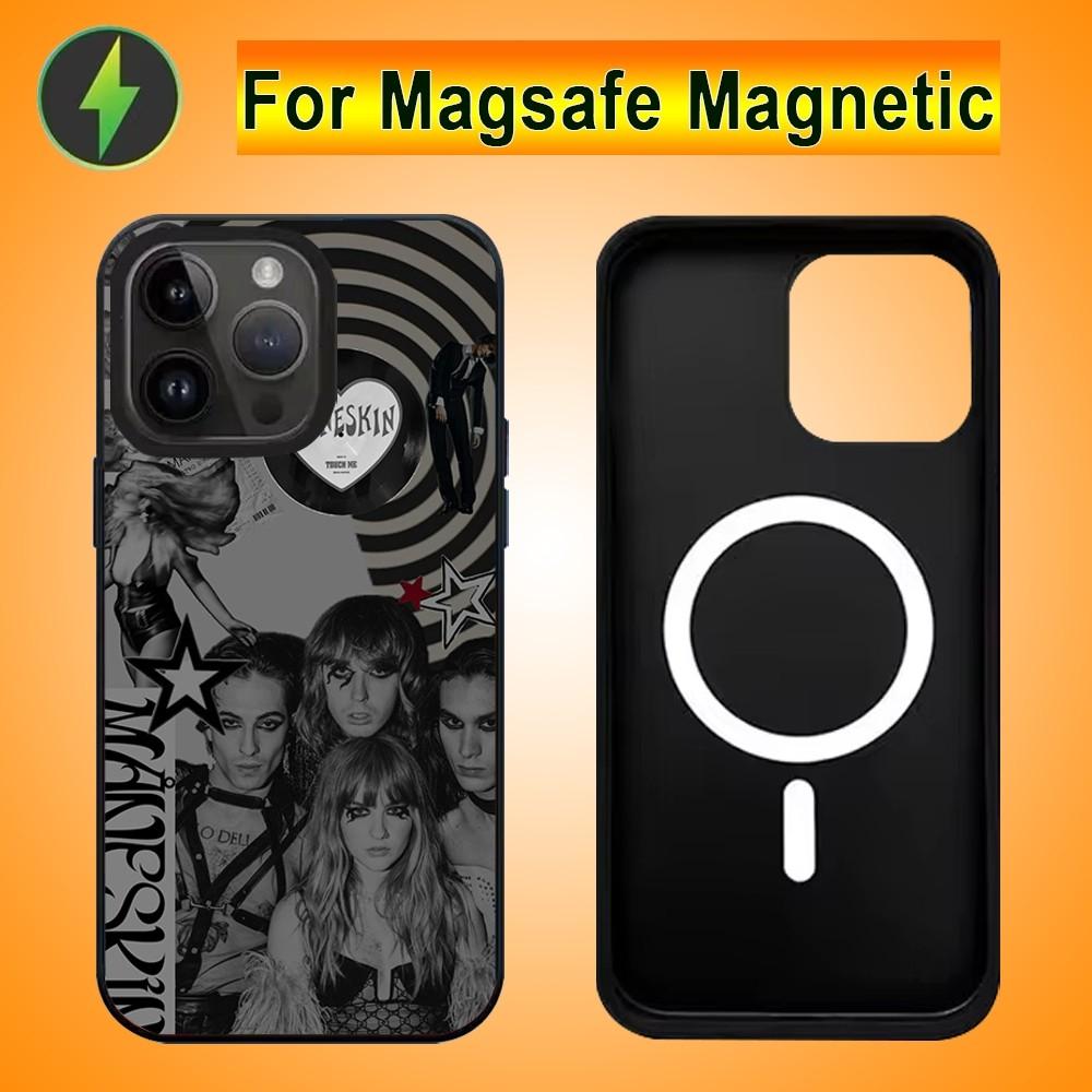Maneskin Damiano David Phone Case For IPhone 15 14 13 Pro Max 11 12 Mini Alex Mirror For Magsafe Wireless Charging Cover