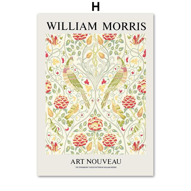 William Morris Abstract Peacock Bird Owl Wall Art Canvas Painting Nordic Posters And Prints Wall Pictures For Living Room Decor