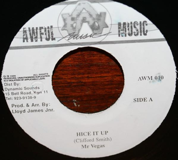 

7inch Record MR. VEGAS - Hice It Up AWM010 Awful Music Jamaica Reggae, Ska & Dub Used