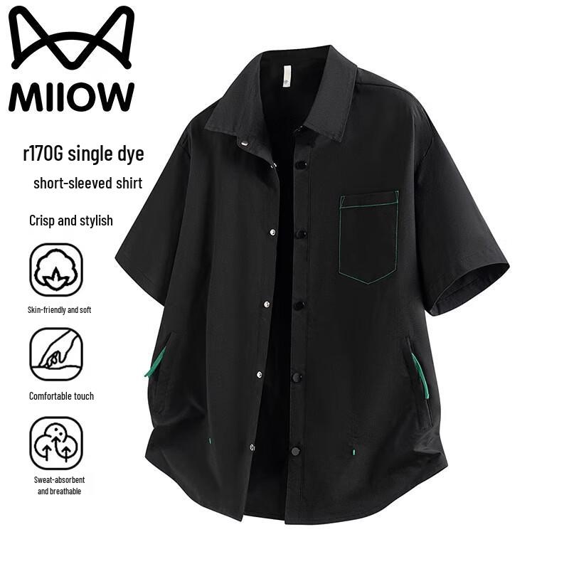 MiiOW Men s Casual Short Sleeve Tops 2XL