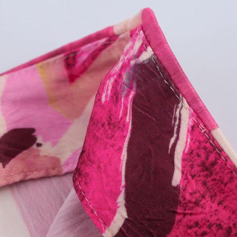 Kaslead New Arrival Women's Clothing Fashion Style Fashion All-Match Print Silk Satin Texture Midi Dress 3666068