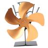 5 Blade Heat Powered Stove Fan Fireplace Fans Self Generating Thermal Fan for Wood Log Burner
