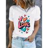 Women's Summer Short-Sleeve Printed T-Shirts, Fashionable and Casual, Machine-Washable Comfortable Fit 2D Flat Printing, 2D Flat
