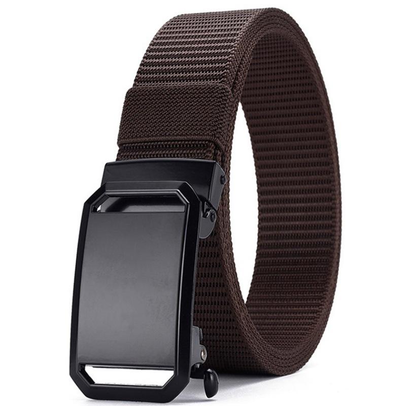 

Мужской тактический ремень Douyin из канваса и кожи с автоматической пряжкой без зубцов – Идеально подходит для повседневной носки, приключений на открытом воздухе и военной подготовки 120 cm