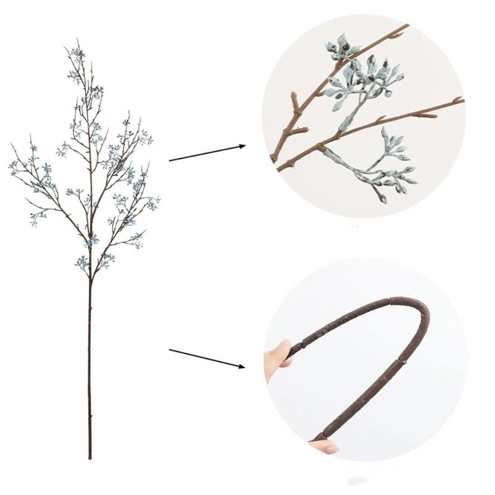 Plastic Artificial Eucalyptus Berries Handmade Fake Plants Eucalyptus Nut Branch  Dining Table