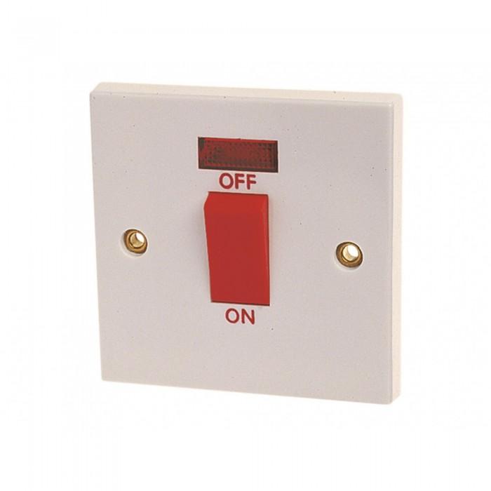 Dencon Doppelpoliger Schalter mit Kontrollleuchte 45a